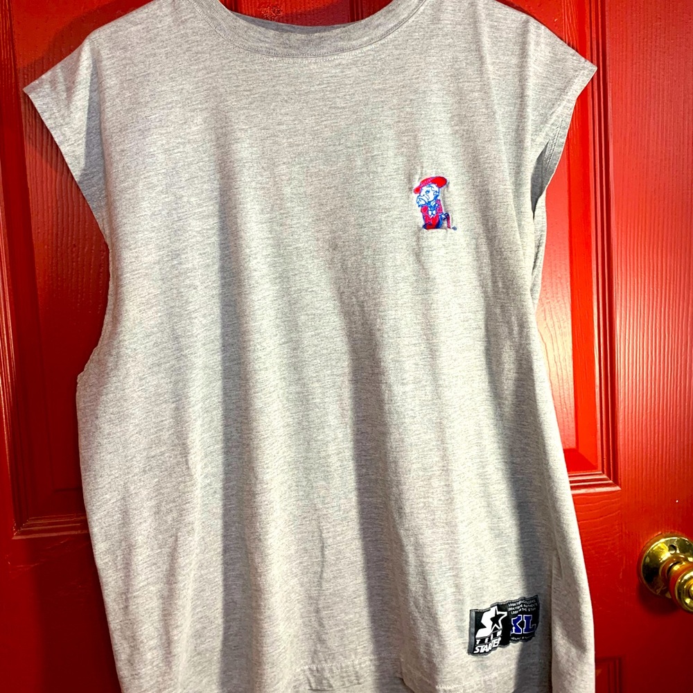 Vintage Starter Ole Miss rebels Men's Gray Sleeveless Muscle Shirt Sz XL Ole Reb